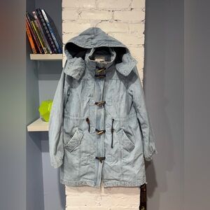 VILA - Denim‎ Hooded Toggle Coat